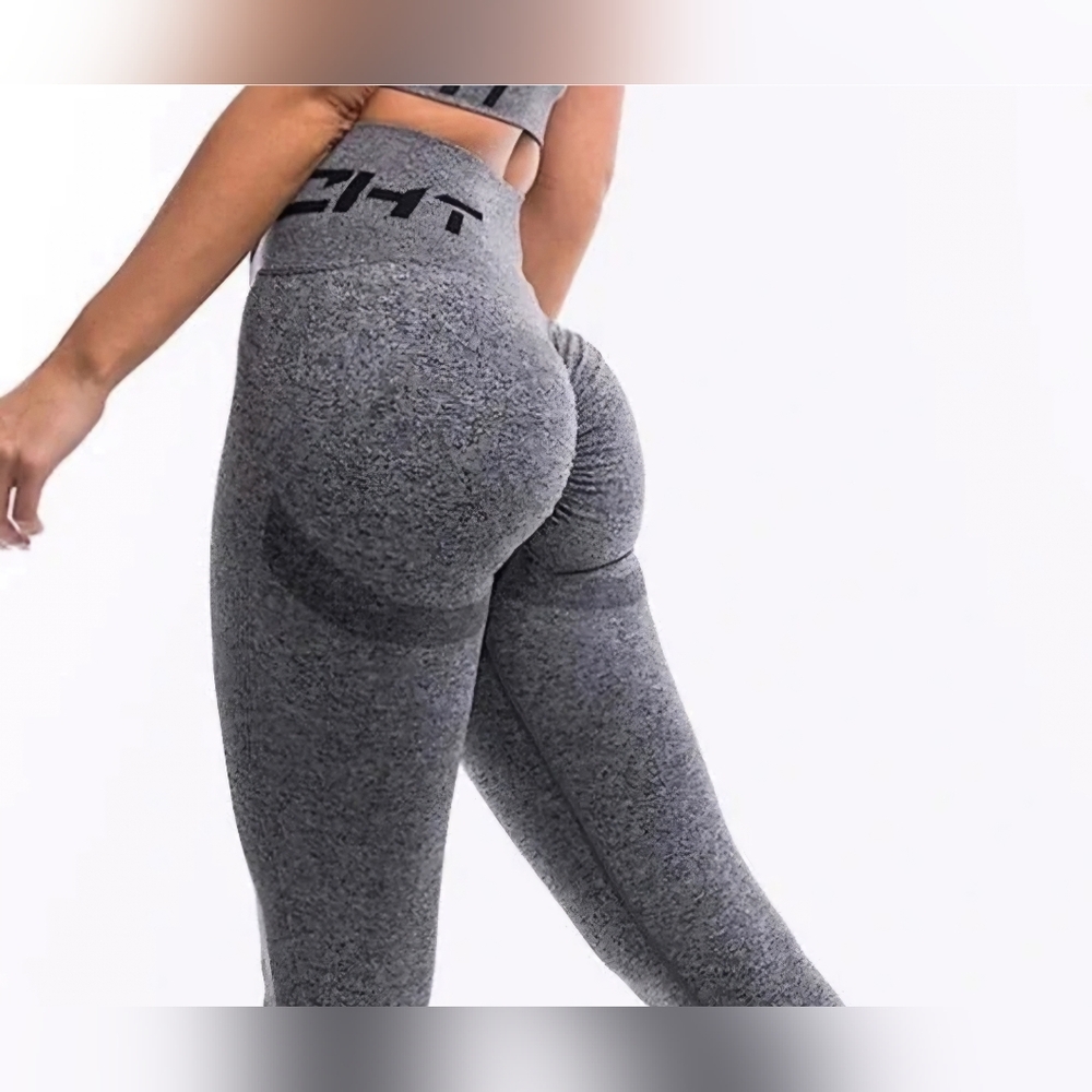 NEW SET Echt Grey Scrunch Butt Lifting Leggings and Long-sleeve